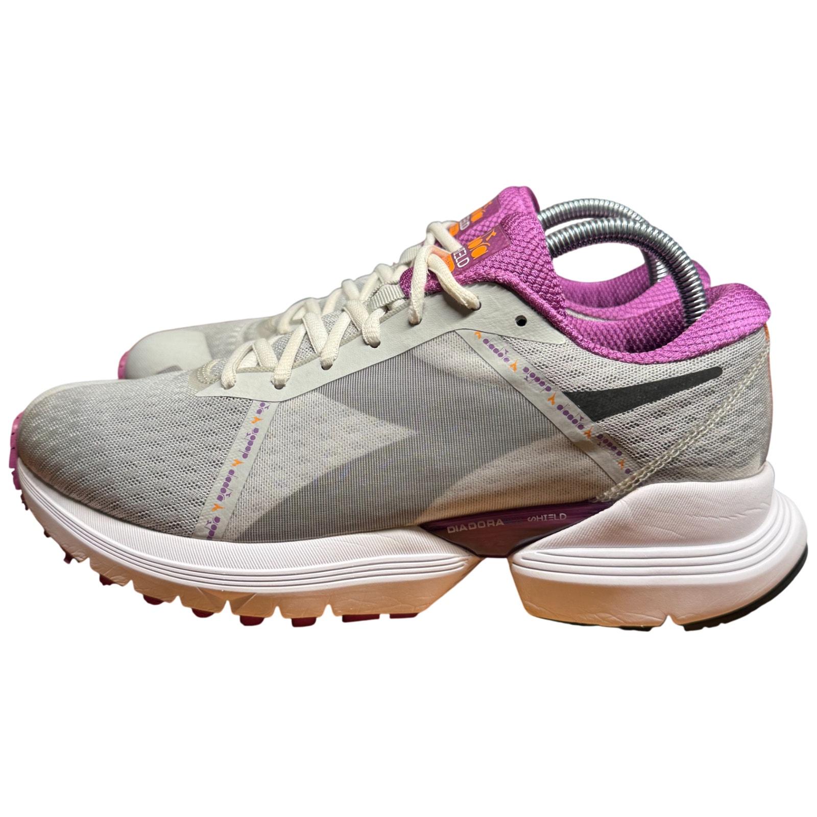 Diadora Mythos Blueshield Elite Trx Running Shoe Women 9.5w Sneaker White Purple